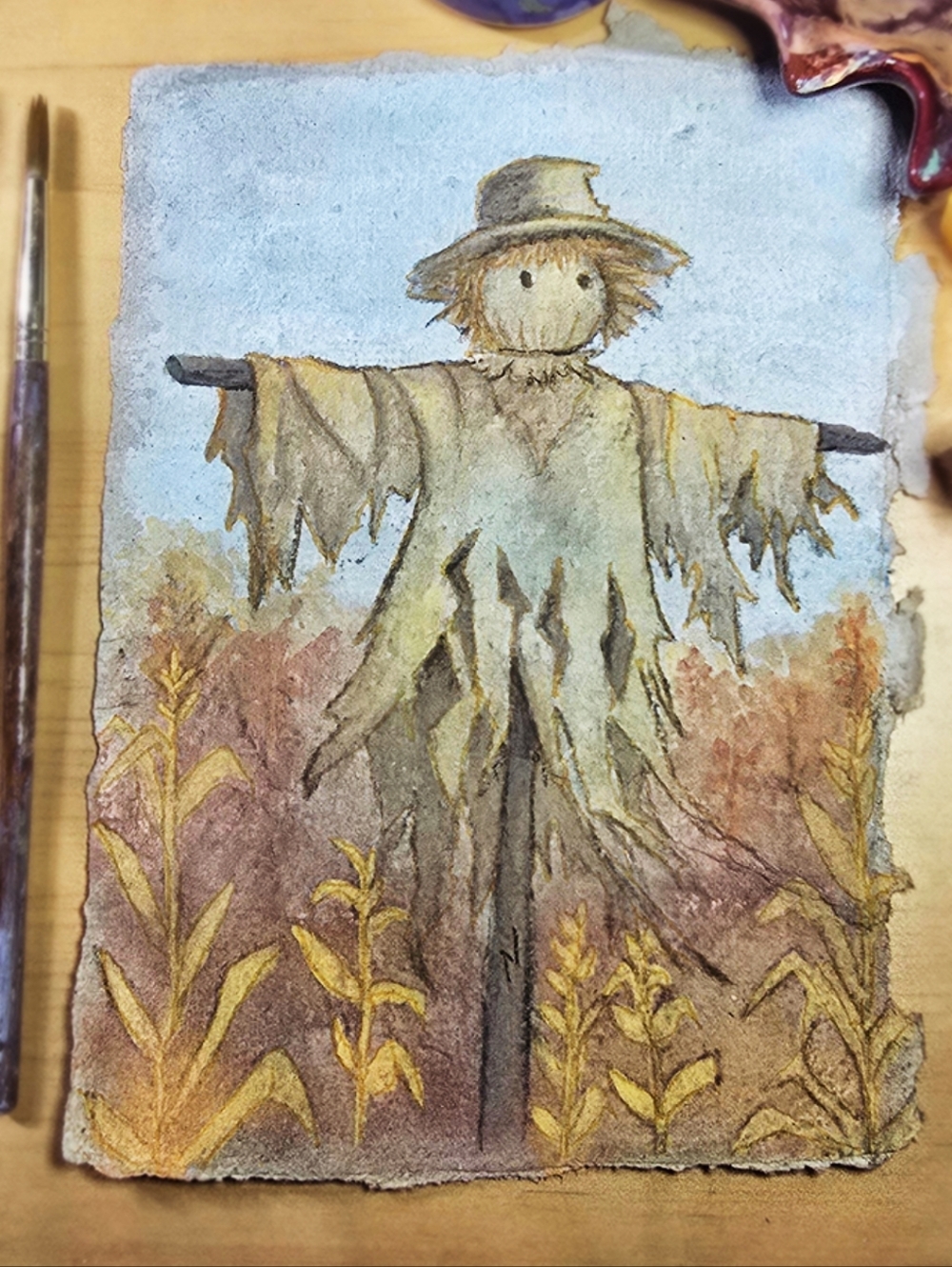 🎨 Ragged: Handmade Watercolour Gouache Painting
